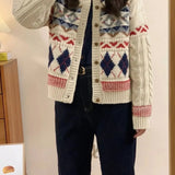 Knitted Design Buttoned Cardigan-Outfit