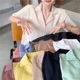 Toloer 2023 New Women's Versatile Short-Sleeved Shirt