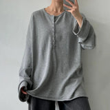 Simple Style Lock-Free Knitted Sweater Thin Lazi Loose Bottom Long Sleeve Lazy Leisure Autumn