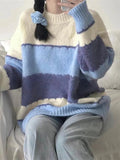 Color Block Striped Sweater-Outfit