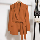Toloer Spring And Autumn New Version Of The Korean Suit Jacket Female Belt Slim Show Thin Temperament Fashion Fried Street Small Suit Jacket-Outfit