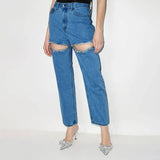 Thin 2025 New Spring Straight Loose High-Waist Long Straight Jeans Jeans
