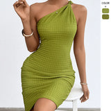 Women's Clothing 2026 Spring And Summer New Sweet Spicy Slings Solid Color A Smash Flower Cake Dress