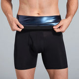 Men's High Waist, Sweating, Tight Waist, Stomach, Fitness, Trousers, Shorts.-Outfit
