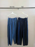 [Daihe] Summer New Leisure High Waist Linen Jeans Simple Versatile Wide Leg Jeans H6403-Outfit