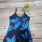 New Summer Dress Female Butterfly Print V-Necked Long