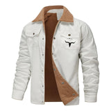 And Winter Men's Jacket With Velvet Cotton Work Clothes Casual Jacket