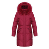 Women Winter Puffer Hood Bomber Basic Jackets Jacket Long Female Faux Fur Coat Loose Parka Plus Size Outerwear Snow Wear