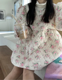 Pink Floral Quilted Coat-Outfit