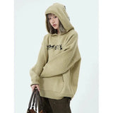 Skeleton Print Fuzzy Graphic Hoddie-Outfit