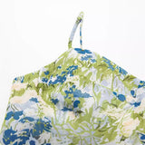 Trendy Women's Dress Print Slim Sling Skirt, Broken Flowers, Sweet, Age-Reduced Waist-Length Dress-Outfit