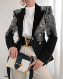 New Women's Coat Season Printing Xiaoxi Decoration Fashion Short Double Buckle Top