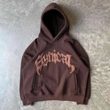 Popular Vintage Letter Print Pullovers Hoodies Men Y2K New Harajuku Style Loose Sweatshirt Unisex Casual Joker Hoodie