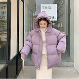 New 2020 Women Short Jacket Winter Thick Hooded Cotton Padded Coats Female Korean Loose Puffer Parkas Ladies Oversize