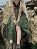 Fairy Vintage Printed Midi Skirt-Outfit