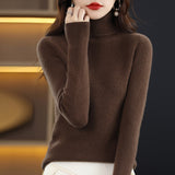 Toloer Autumn Winter New Turtleneck Sweater Set Slim Thin Close-Fitting Knit Bottom With Coat Money-Outfit