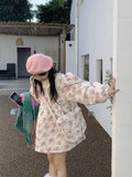 Pink Floral Quilted Coat-Outfit