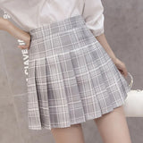 Women Skirt Preppy Style High Waist Chic Stitching Skirts Summer Student Pleated Skirt Women Cute Sweet Girls Dance