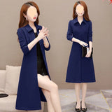 Windcoat Female In 2024 Spring And Autumn New Fashion Temperament Small Knee Coat Coat Women's Clothing-Outfit
