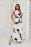 Shooting Women's Summer New Fashion Print Round Collar Sexy Dress Dress