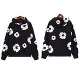 Trend Sports Shirt Hip-Hop Wood Cotton Printing Suit High Street Loose Hooded Suit-Outfit
