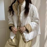 2024 Winter New Women's Fashion Cotton-Padded Clothes Hot Style Design Sense Short Cotton-Padded Jacket Small Down Cotton Jacket Coat Tide-Outfit