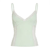 Retro Print High-Waisted Hips Half-Dress Hottie Lake Embankment Green Girl White Temperament