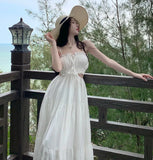 Toloer Shot Small Design New Summer New Holiday Fairy Wind Dress Strap Back Leisure Holiday Sling Dress