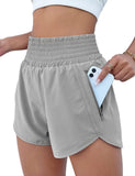 Women's Sports Shorts Quick-Dry Loose Leisure High-Waist Side Zipper Fitness Yoga Three-Point Shorts-Outfit
