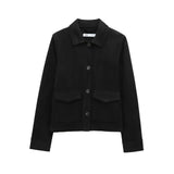 Homemade New Women's Classic Fashioned Fleet Mask Effect Jacket