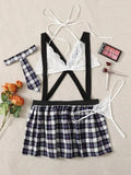 Hot Lingerie Sexy Uniform Seduction Elastic Cross Shoulder Strap Student
