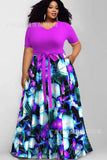 Size Casual Dress New Women's Dress With Fashion Printing And Color Impact Dress-Outfit