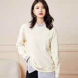 Toloer Gram Heavy Solid Color Round Collar Large Size Hoodie With Both Male And Female Couples Hoodie Cotton Simple Head-Outfit