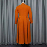 Women's Fashion High-Necked A-Dress Elegant Nail Beads Dress Dress Dress Dress