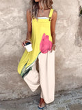 New Summer New Women's Printed Retro Jumpsuits Loose Sleeveless