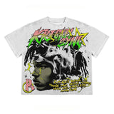 Sales 2024 Summer New T-Shirts Hip-Hop Punk Printed Patterns American Gothic Street Men's T-Shirts-Outfit