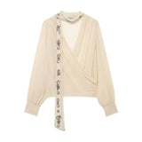 Women's Clothing 2025 Spring New Women's Wide Swing Bow