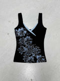 Plant Floral Print Slings Small Vest Hottie Girl Girl Slamming Sexy Antique Early Feeling New Blouse