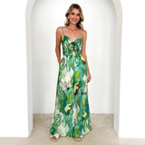 Sale Of New Casual Jumpsuit Print Sling Straps Bow Jumpsuit