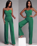 Fashion Tube Top Long Jumpsuit Women Elegant Temperament Tube Top Wide-leg Jumpsuit Women 703-1-Outfit