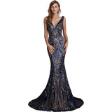 New Annual Evening Dress Sleeveless Sexy V-Neck Dress Party