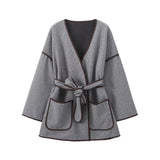 And Winter Air To Restore The Ancient Money Hair Coat Texture Of The Waist Short Coat