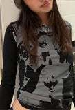 Screen Print Long Sleeve Tee-Outfit