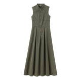 New Dress Round Neckless Waistt Commuting Temperament