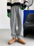 Women's Fleece Lined Thickened Casual Harem Sweat Pants Autumn Winter 2022 Sports
