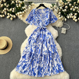 Vintage Orange Tsper Dress 2025 Summer New Strap Design Design Feel Smashed Spun