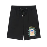 Street Tide Shorts Star Castle Alphabet Printed Leisure Shorts Men's Personality Sports Shorts Summer-Outfit