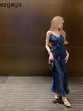 Dresses Women Sexy Elegant French Style Chic Ruffles Slim Sleeveless V Neck Party Dress Ladies Temperament Fashion-Outfit