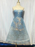 Sheer Lace Layered Strapless Midi Dress-Outfit