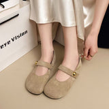 Elegant Mary Shoes Summer New Lovely Lady Style Frosted Round Head Shallow Single
